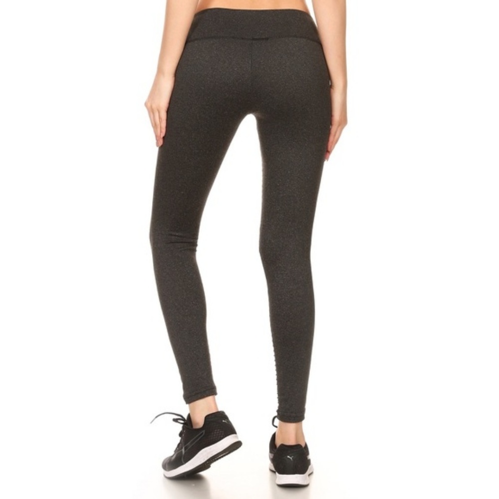 Athleisure Moto Comfy Style Leggings Grey & Black - Picture 5 of 7